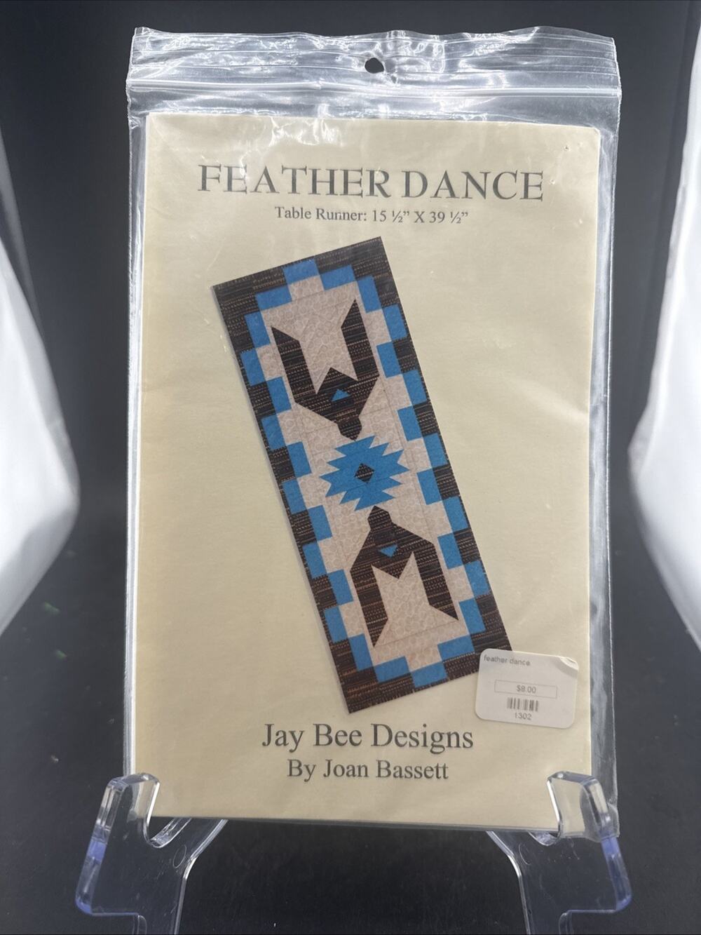 NOS Jay Bee Designs FEATHER DANCE Table Runner Quilt Pattern Joan Bassett NEW
